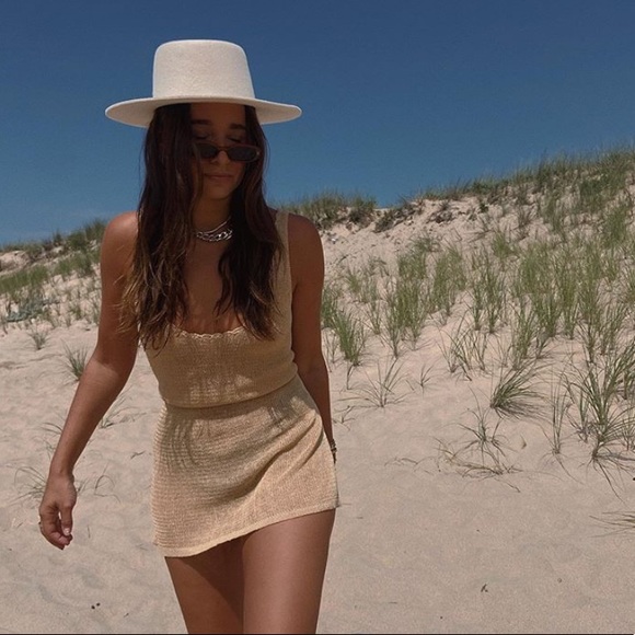 NWT WeWoreWhat x Lack of Color white boater hat S - Picture 6 of 10